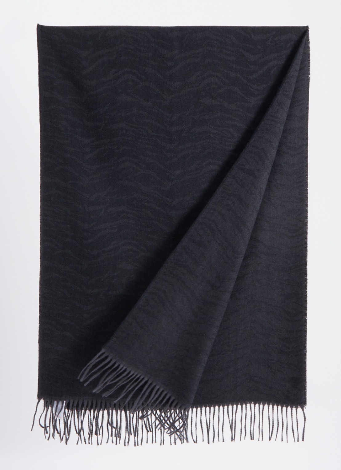 Zadig&Voltaire Sjaal met tijgerprint en pailletten 65 x 185 cm - detail zwart