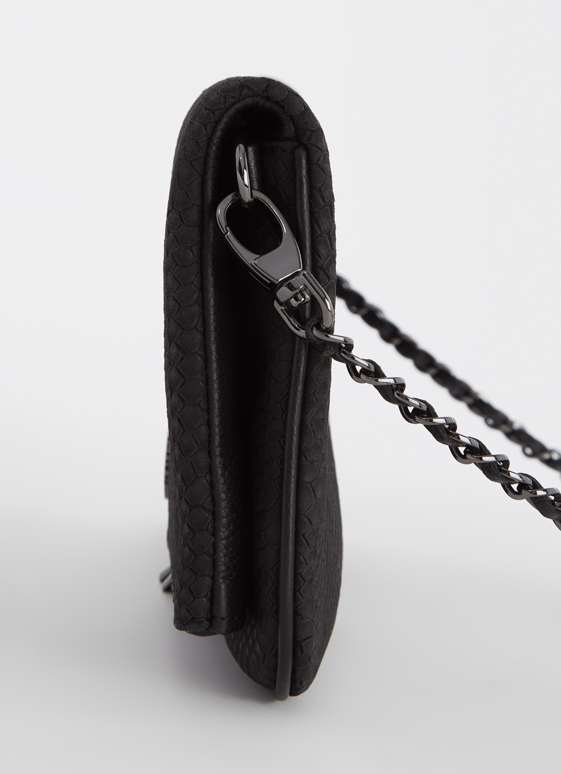 Zadig&Voltaire Soft Savage Rock clutch van kalfsleer - detail 6 zwart