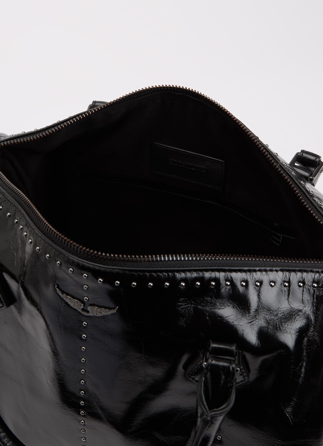 Zadig&Voltaire Sunny handtas van leer met afneembare schouderriem - detail 2 zwart