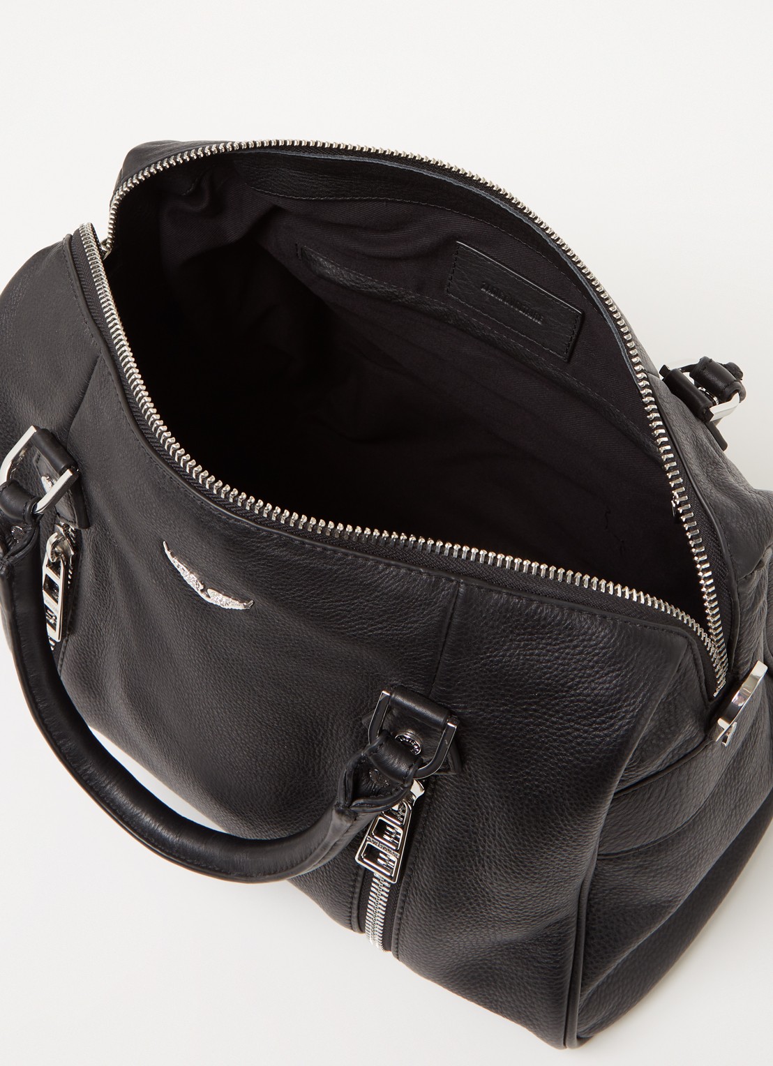 Zadig&Voltaire Sunny Medium handtas van leer  - detail 3 zwart