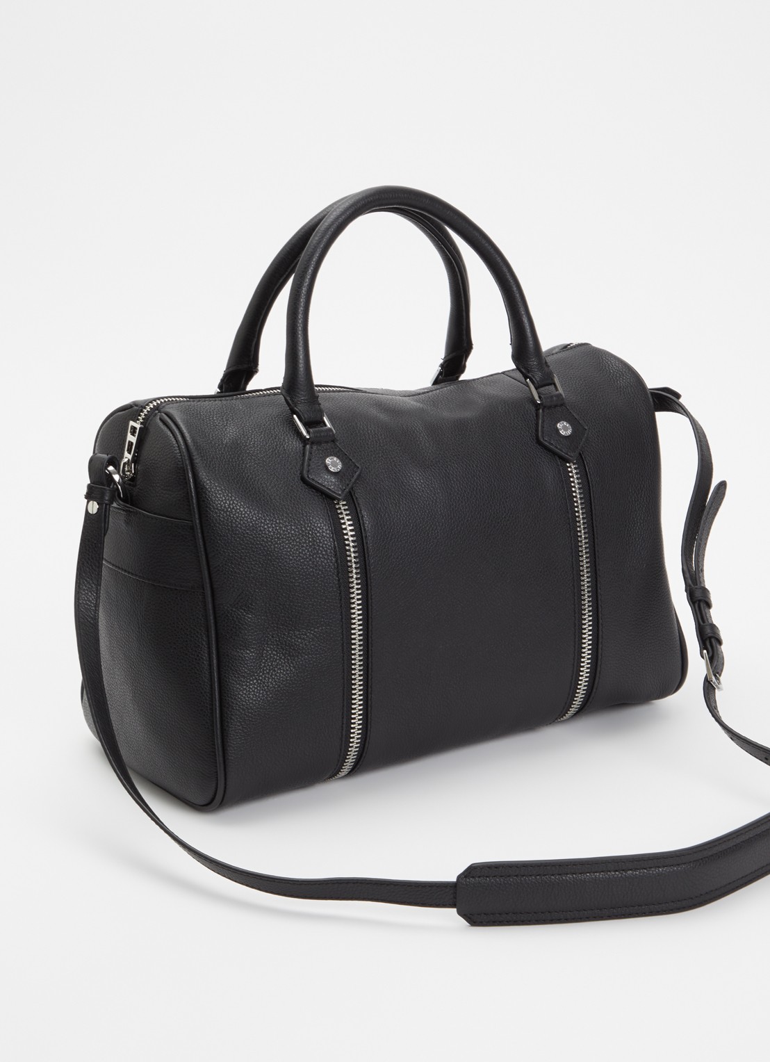 Zadig&Voltaire Sunny Medium handtas van leer - achterkant 5 zwart