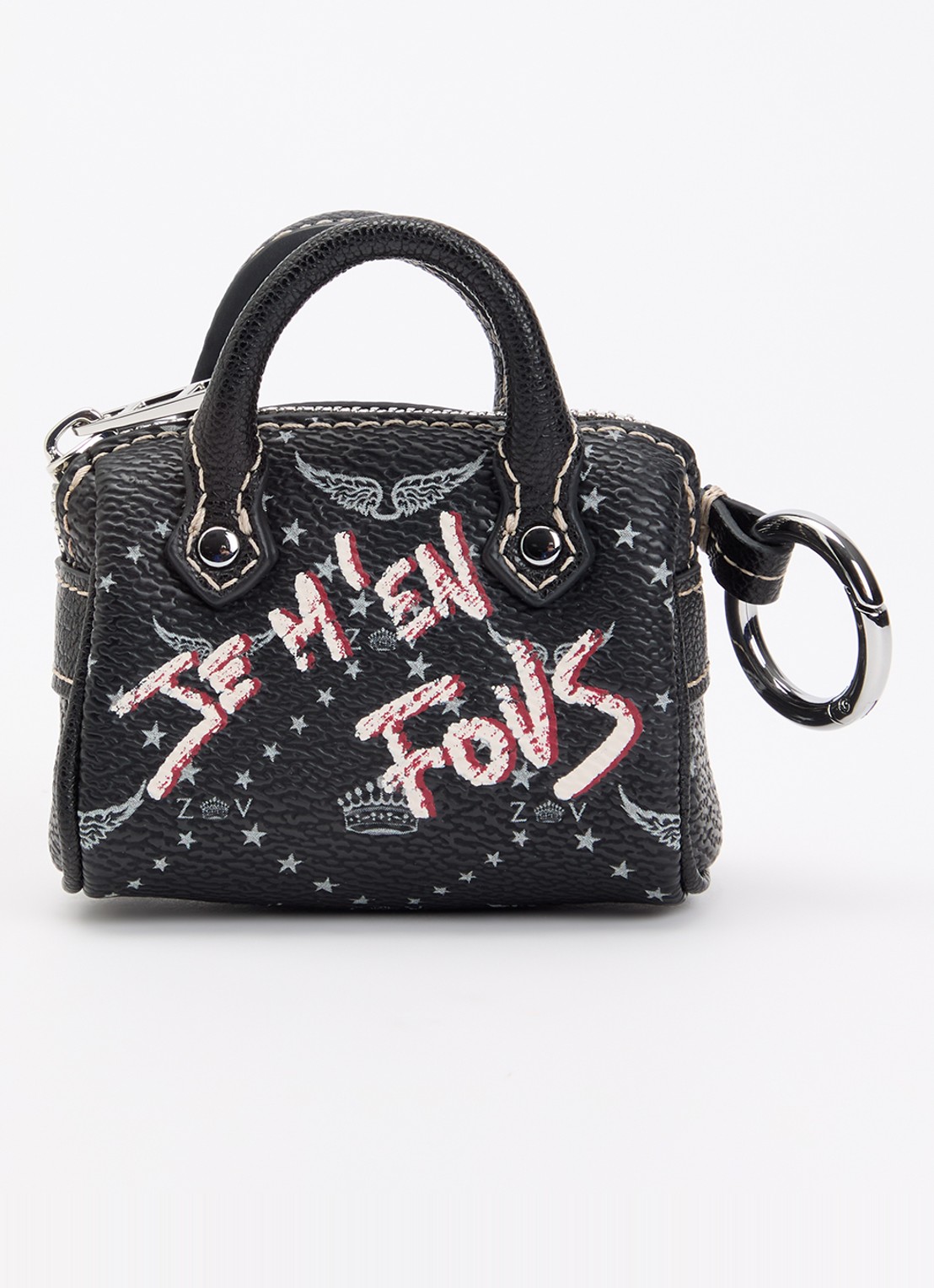 Zadig&Voltaire Sunny Micro tasbedel  - voorkant zwart