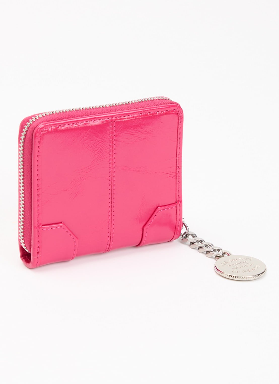 Zadig&Voltaire Sunny Mini portemonnee van leer - achterkant donkerroze