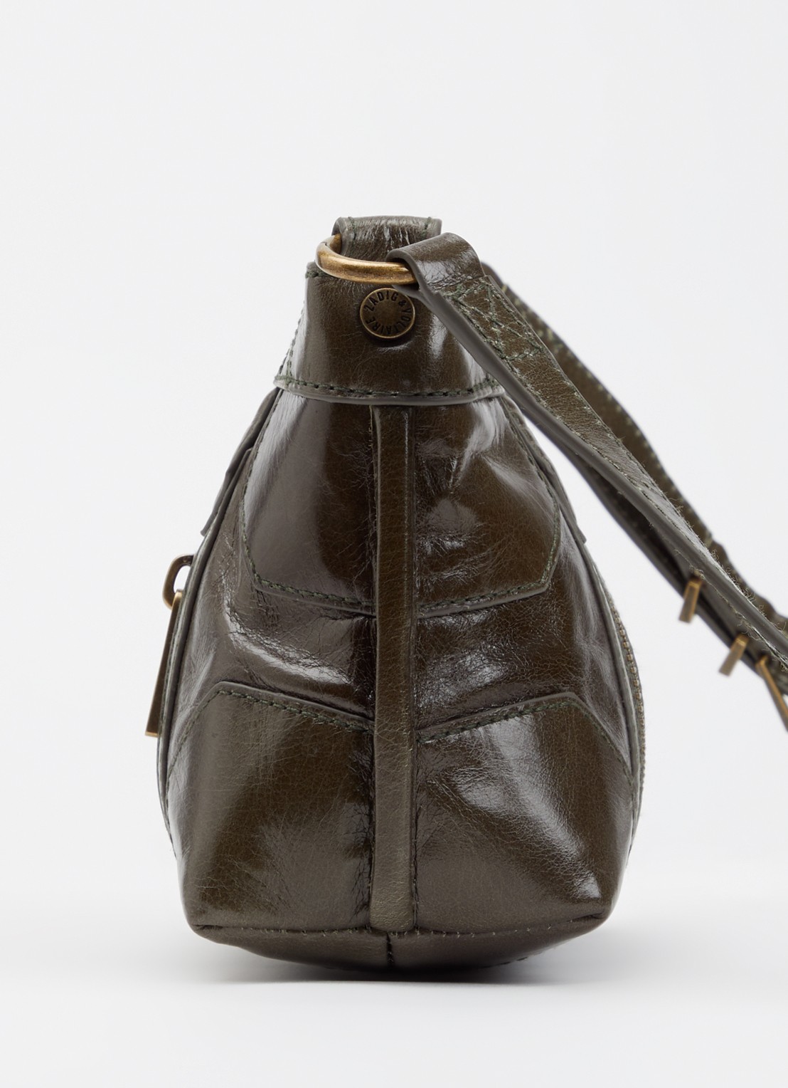 Zadig&Voltaire Sunny Mood crossbodytas van leer met structuur - detail 3 donkerbruin