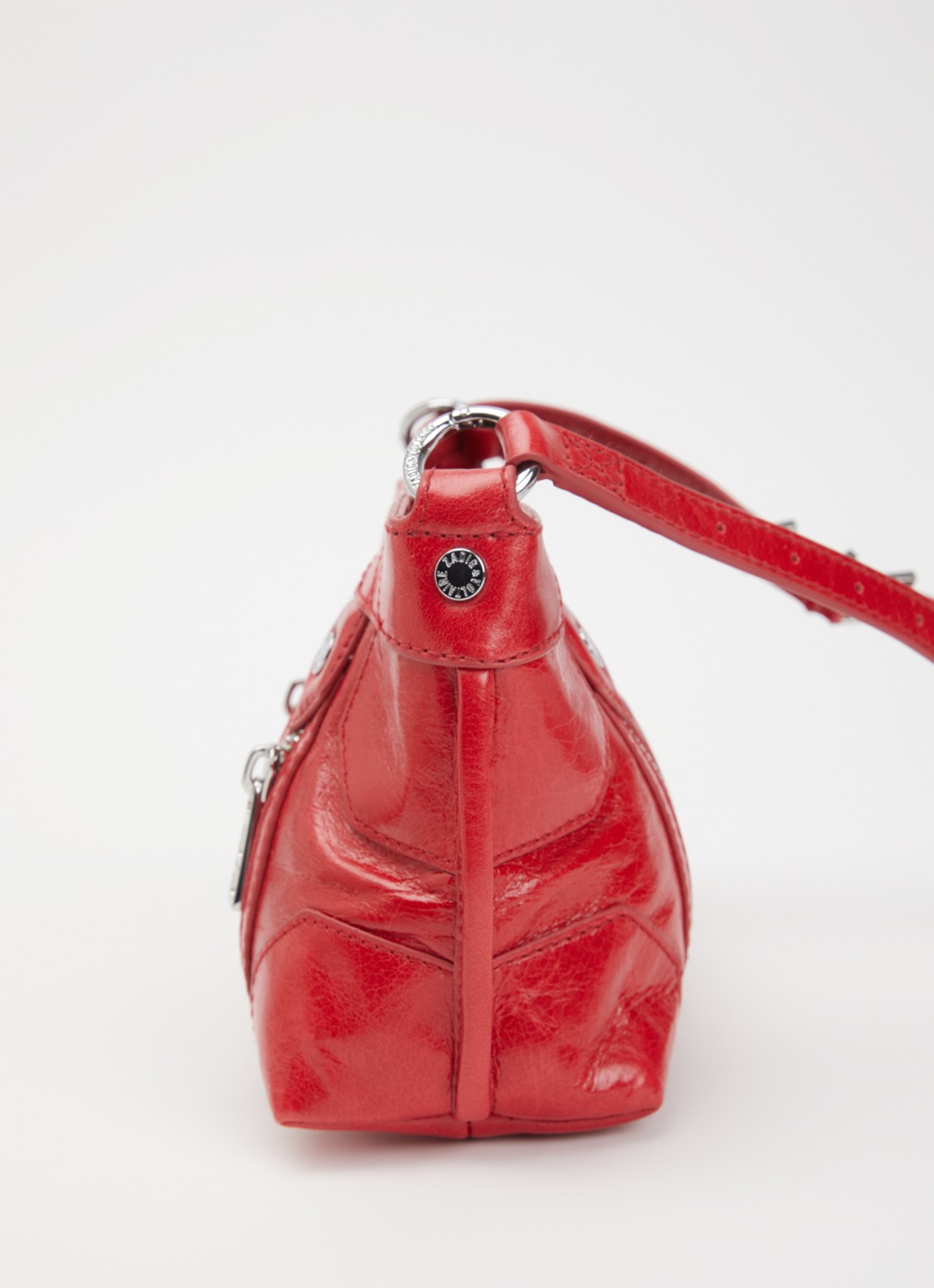 Zadig&Voltaire Sunny Mood crossbodytas van leer met structuur - detail 3 rood