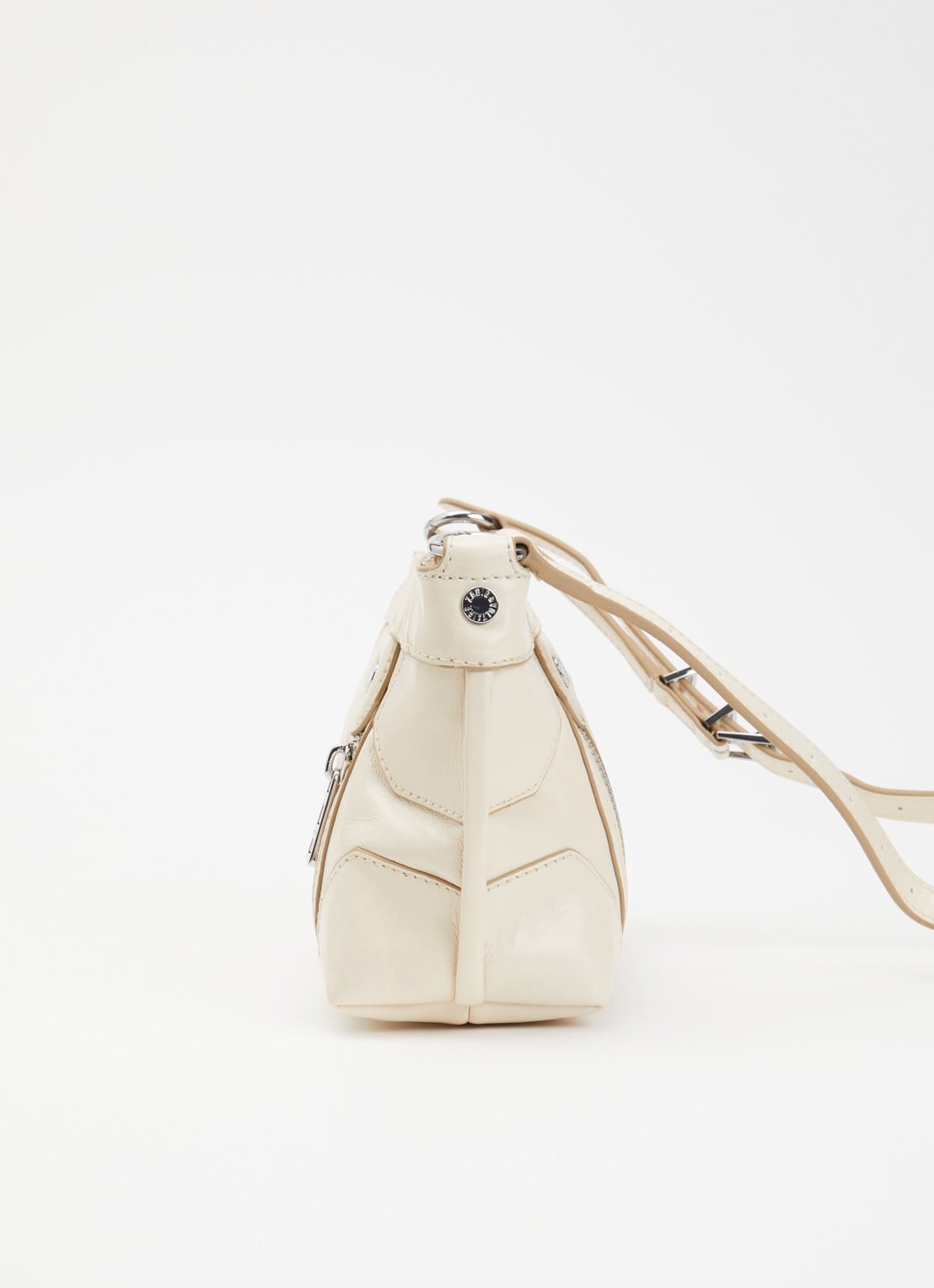 Zadig&Voltaire Sunny Mood crossbodytas van leer met structuur - detail 2 ivoor