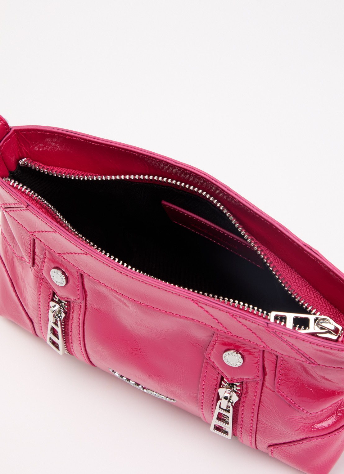 Zadig&Voltaire Sunny Mood crossbodytas van leer met structuur - detail 3 roze