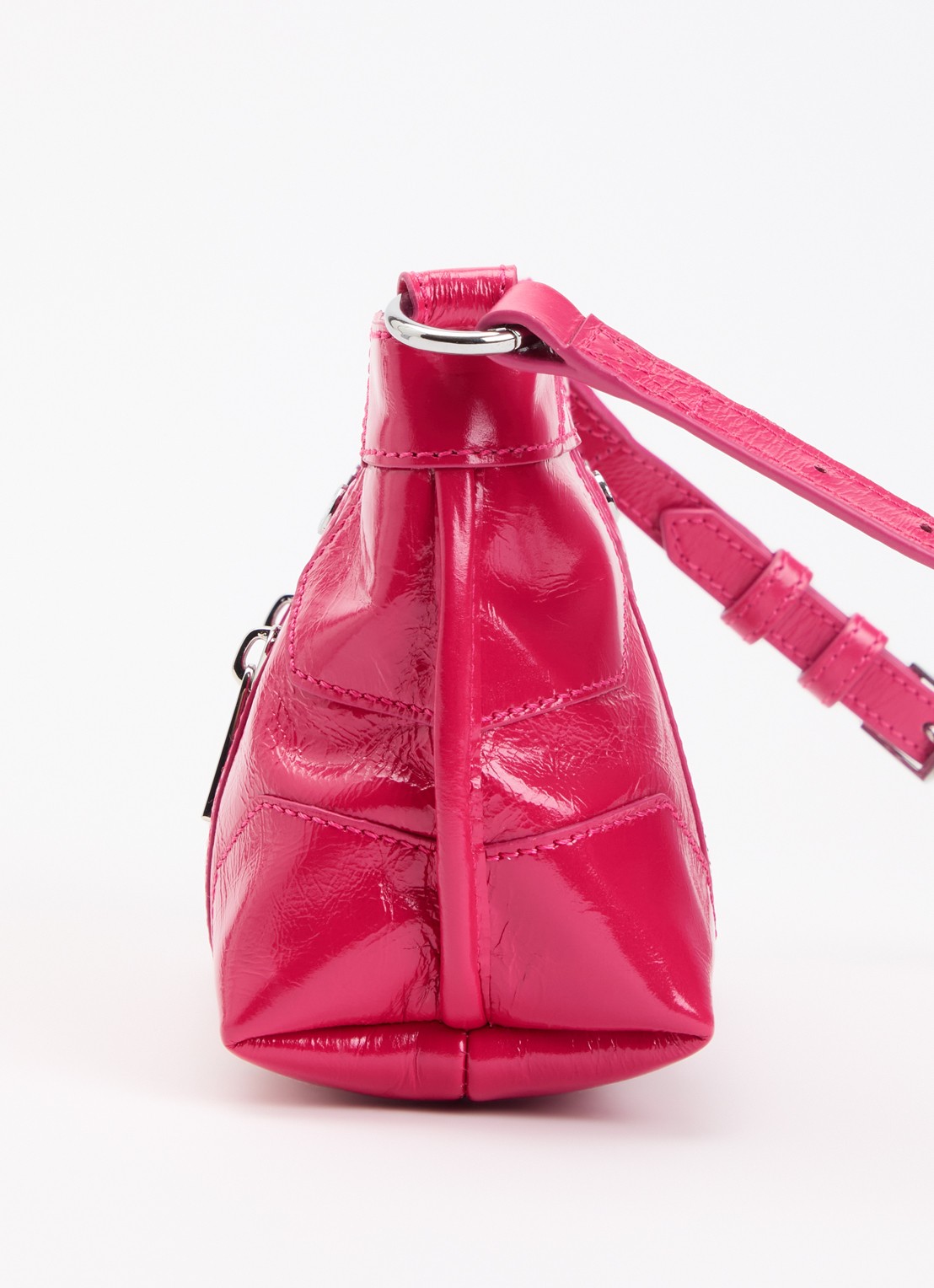 Zadig&Voltaire Sunny Mood crossbodytas van leer met structuur - detail 4 roze