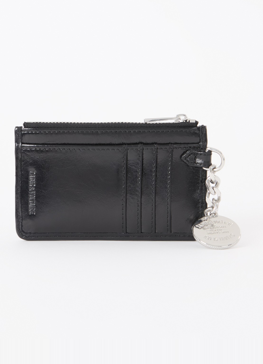 Zadig&Voltaire Sunny pasjeshouder van leer - achterkant 3 zwart
