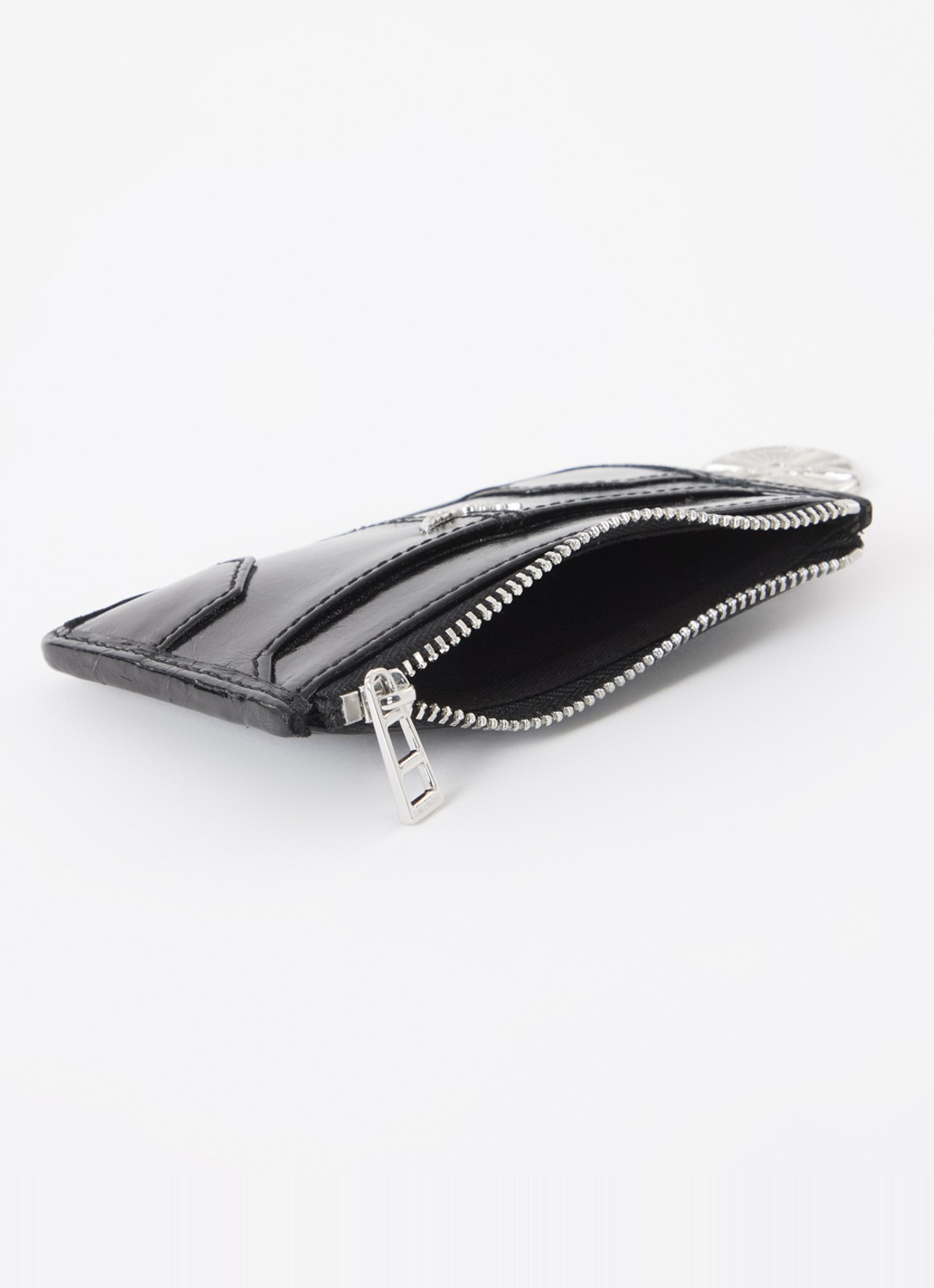 Zadig&Voltaire Sunny pasjeshouder van leer - voorkant 2 zwart