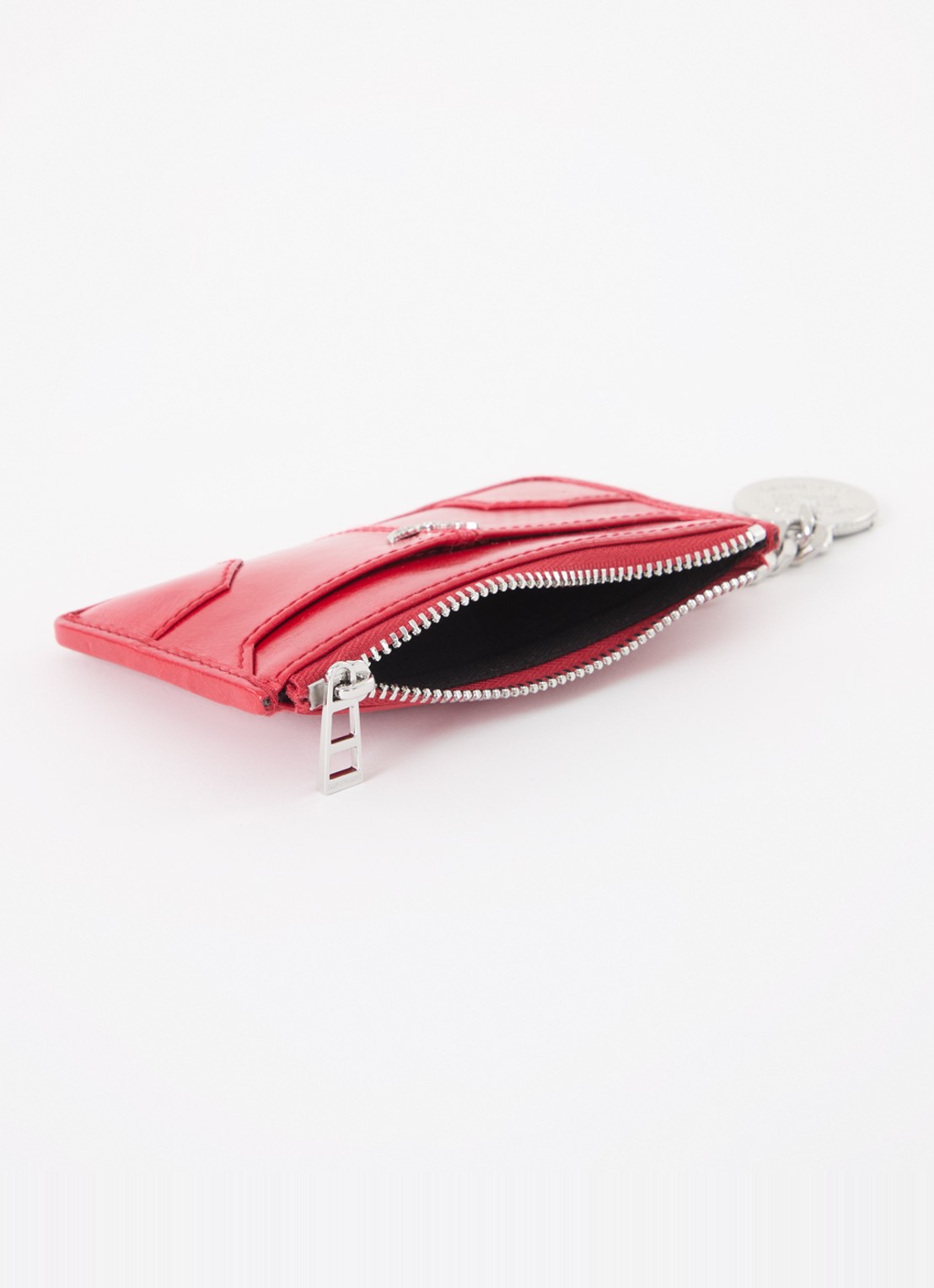Zadig&Voltaire Sunny pasjeshouder van leer - voorkant 3 rood
