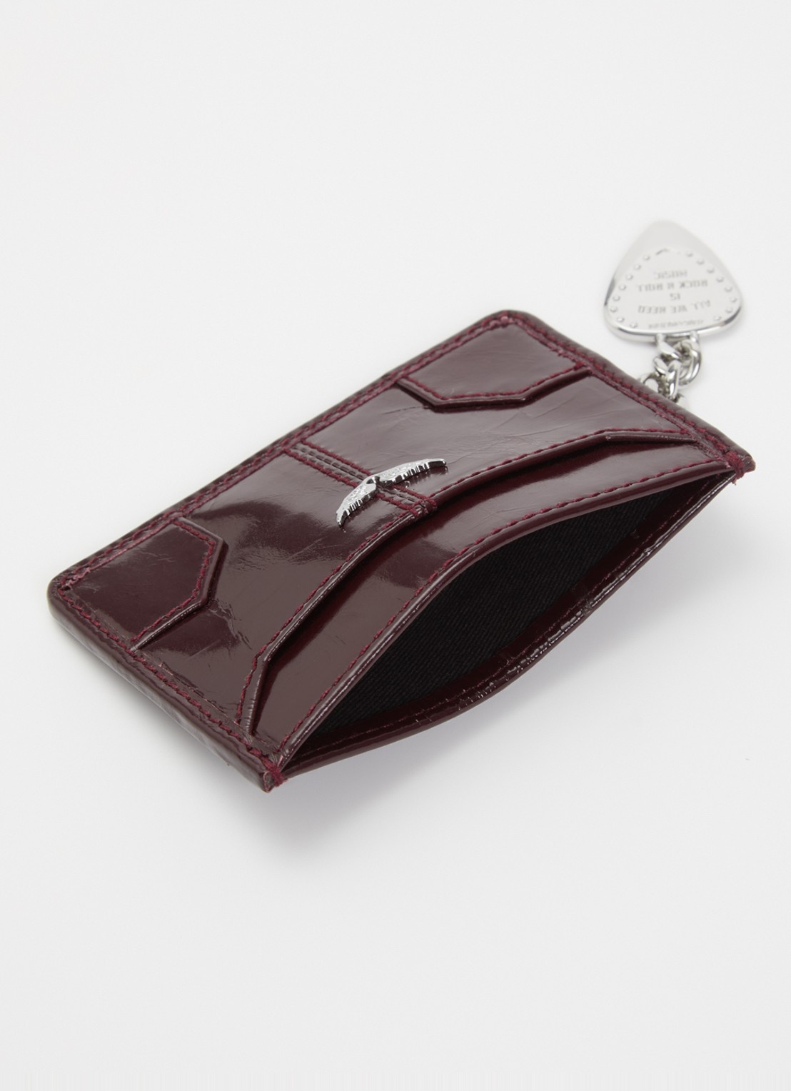 Zadig&Voltaire Sunny pasjeshouder van leer - voorkant 2 bordeauxrood