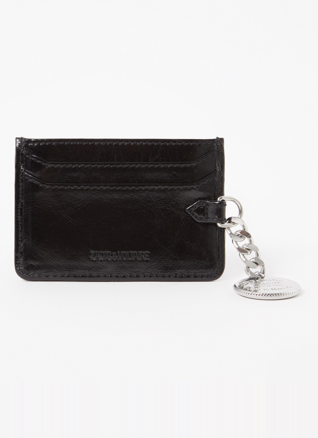 Zadig&Voltaire Sunny Pass pasjeshouder van leer - achterkant zwart