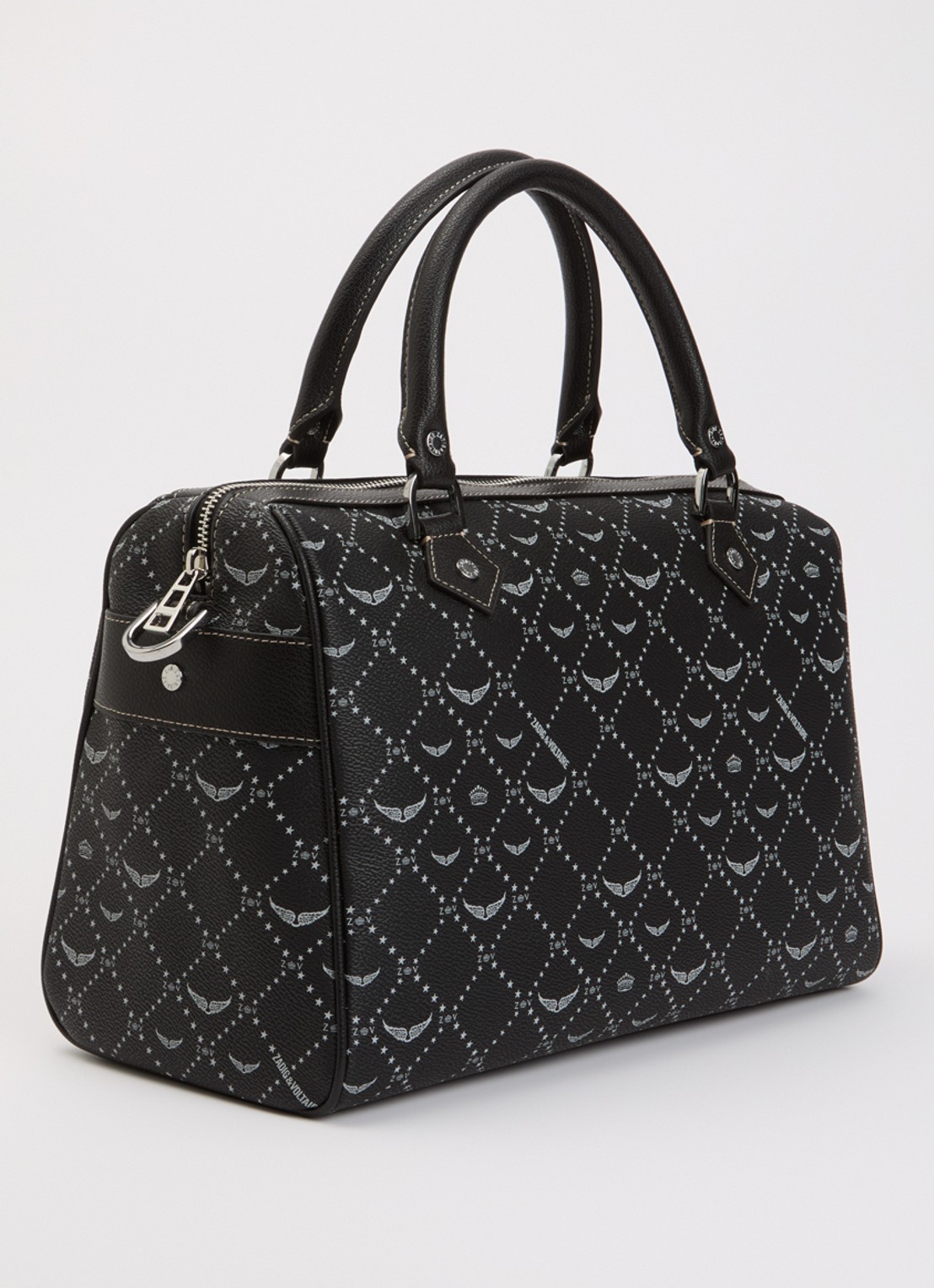 Zadig&Voltaire Sunny Vibe Medium handtas van leer met afneembare schouderriem - achterkant 5 zwart