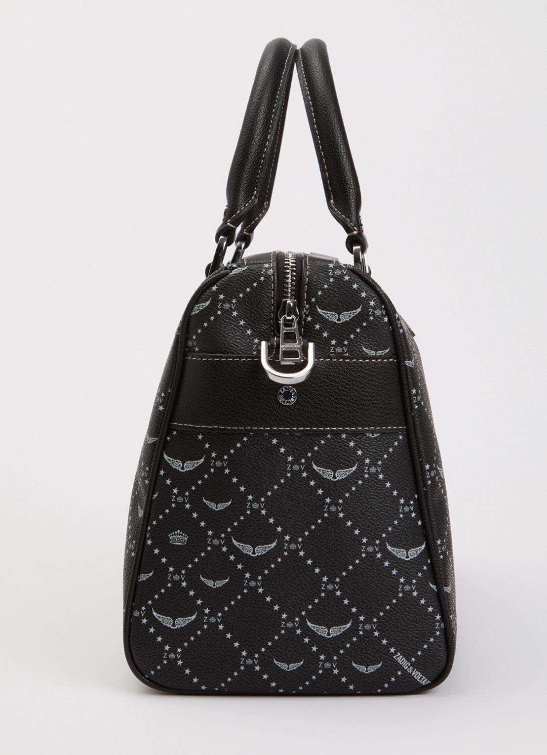 Zadig&Voltaire Sunny Vibe Medium handtas van leer met afneembare schouderriem - detail 2 zwart