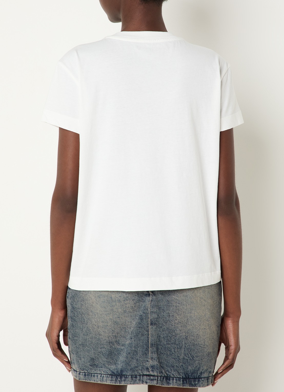 Zadig&Voltaire Suzan T-shirt met afneembare broche - achterkant wit