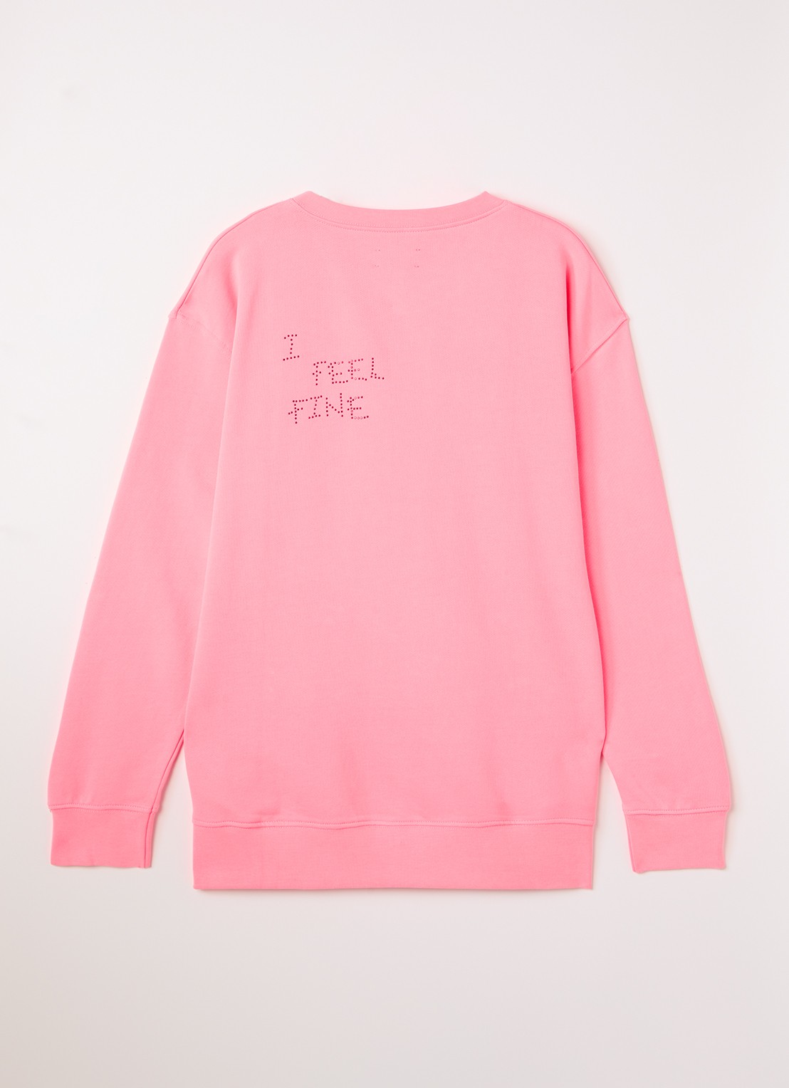 Zadig&Voltaire Sweater met logo en strass - voorkant 2 neonroze