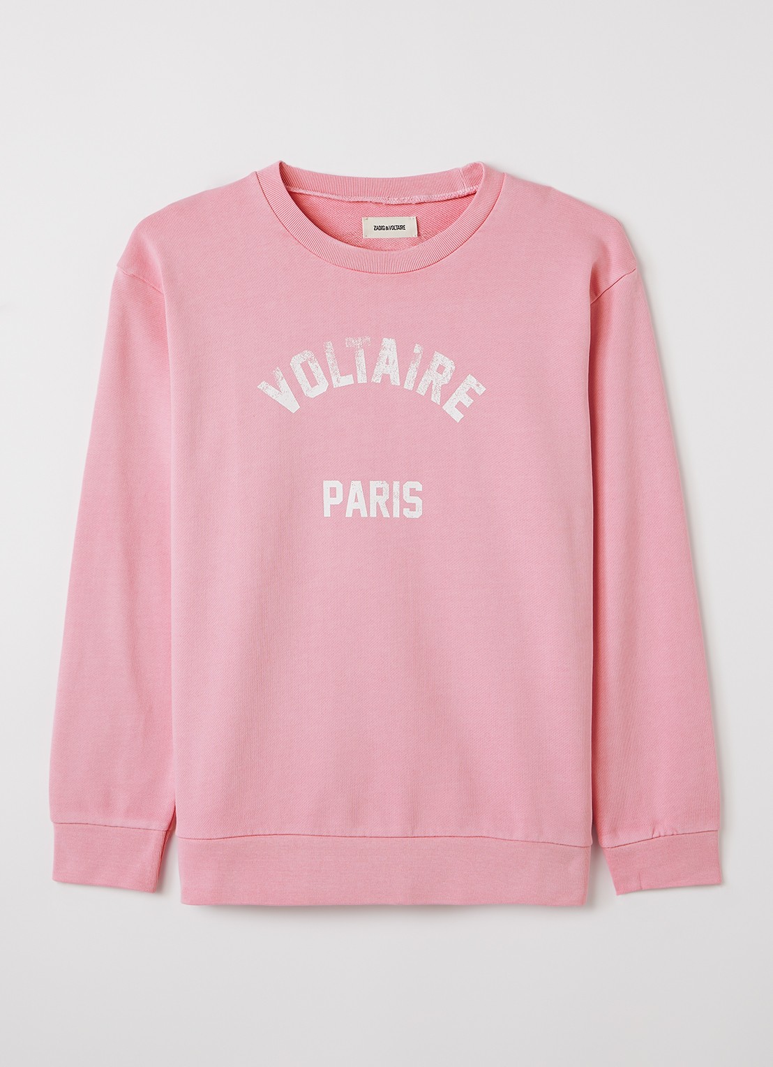 Zadig&Voltaire Sweater met logoprint - voorkant roze