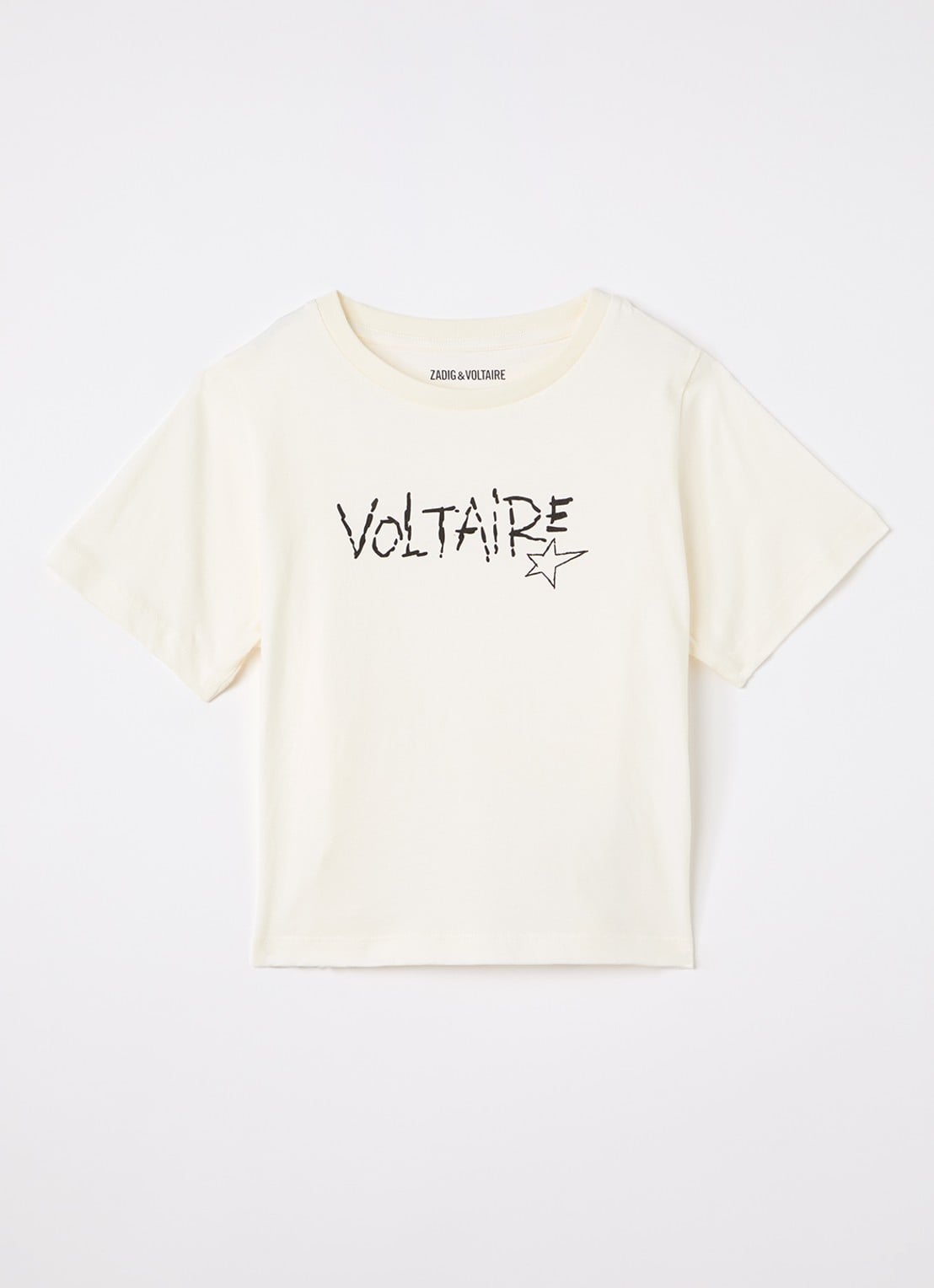 Zadig&Voltaire T-shirt met logoprint - voorkant beige