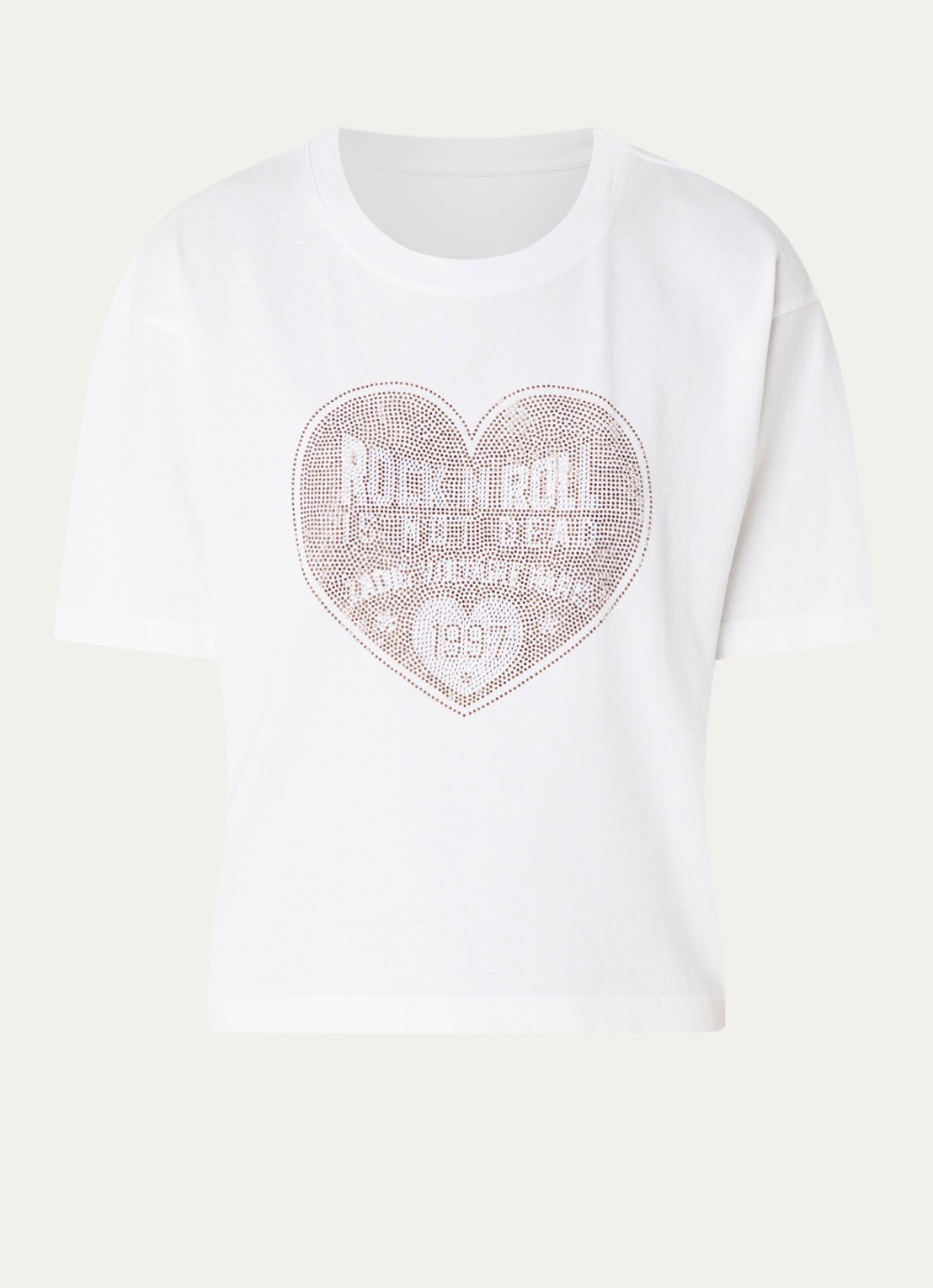 Zadig&Voltaire Tadia T-shirt met strass - voorkant wit