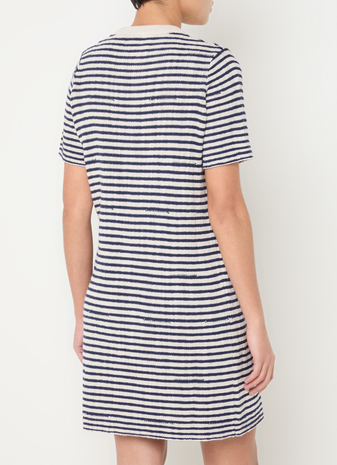 Zadig&Voltaire Tahoe fijngebreide mini jurk met lurex - achterkant donkerblauw
