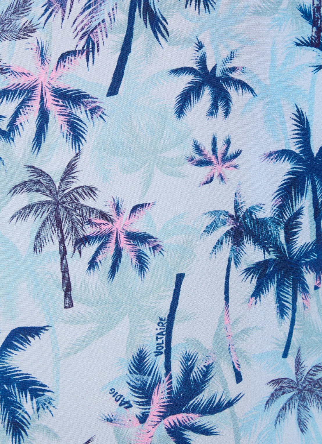 Zadig&Voltaire Telmos tuniek van zijde met print - detail 5 staalblauw