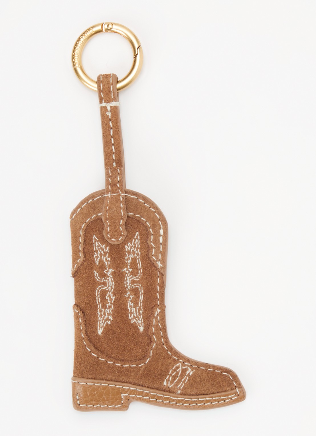 Zadig&Voltaire Tex tasbedel van suède - voorkant cognac