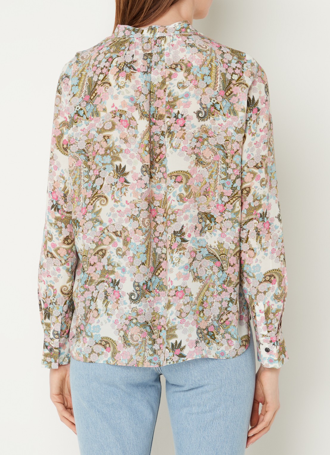 Zadig&Voltaire Tink tuniek met paisley print  - achterkant zand