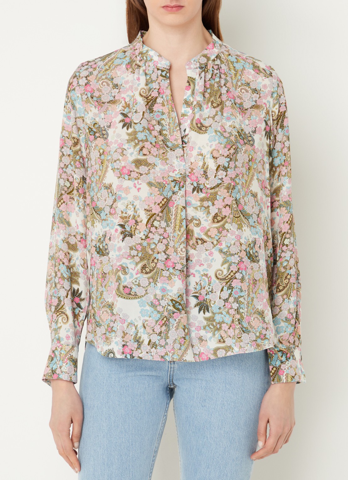 Zadig&Voltaire Tink tuniek met paisley print  - detail 2 zand