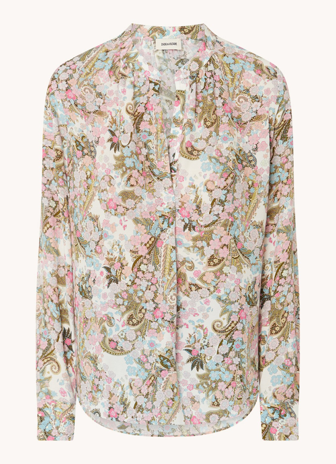 Zadig&Voltaire Tink tuniek met paisley print  - voorkant 3 zand