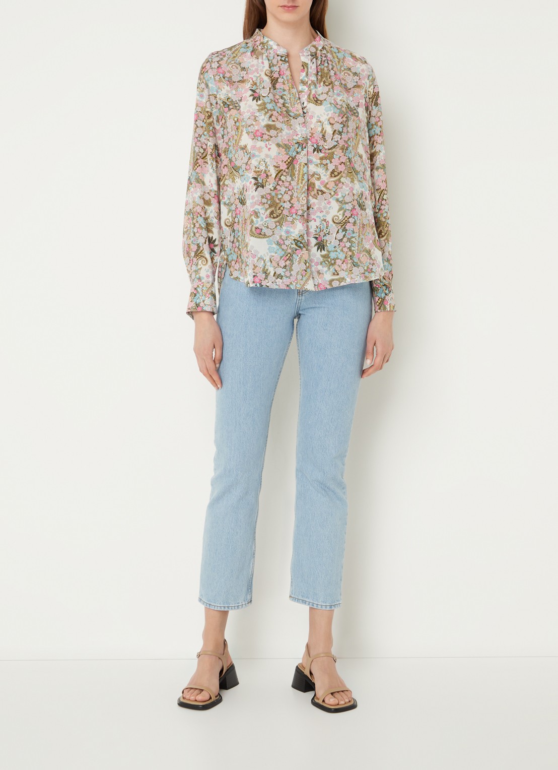 Zadig&Voltaire Tink tuniek met paisley print  - voorkant 4 zand