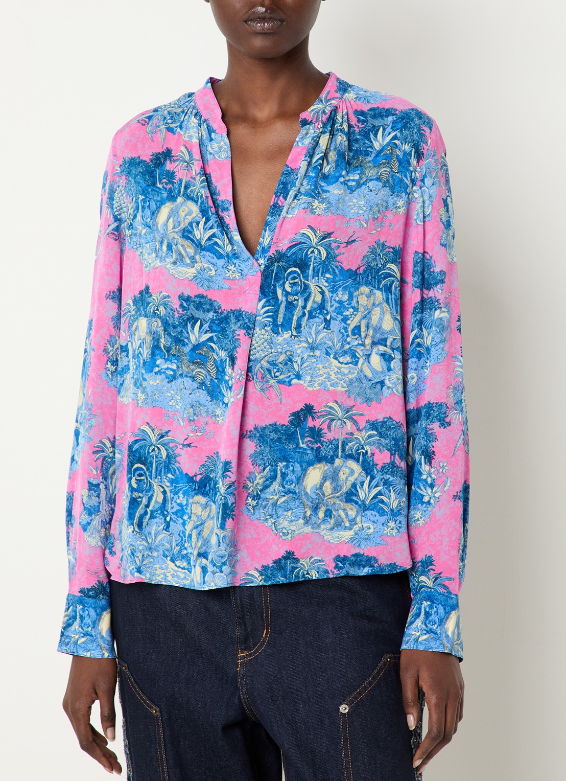 Zadig&Voltaire Tink tuniek met print - detail 4 fuchsia