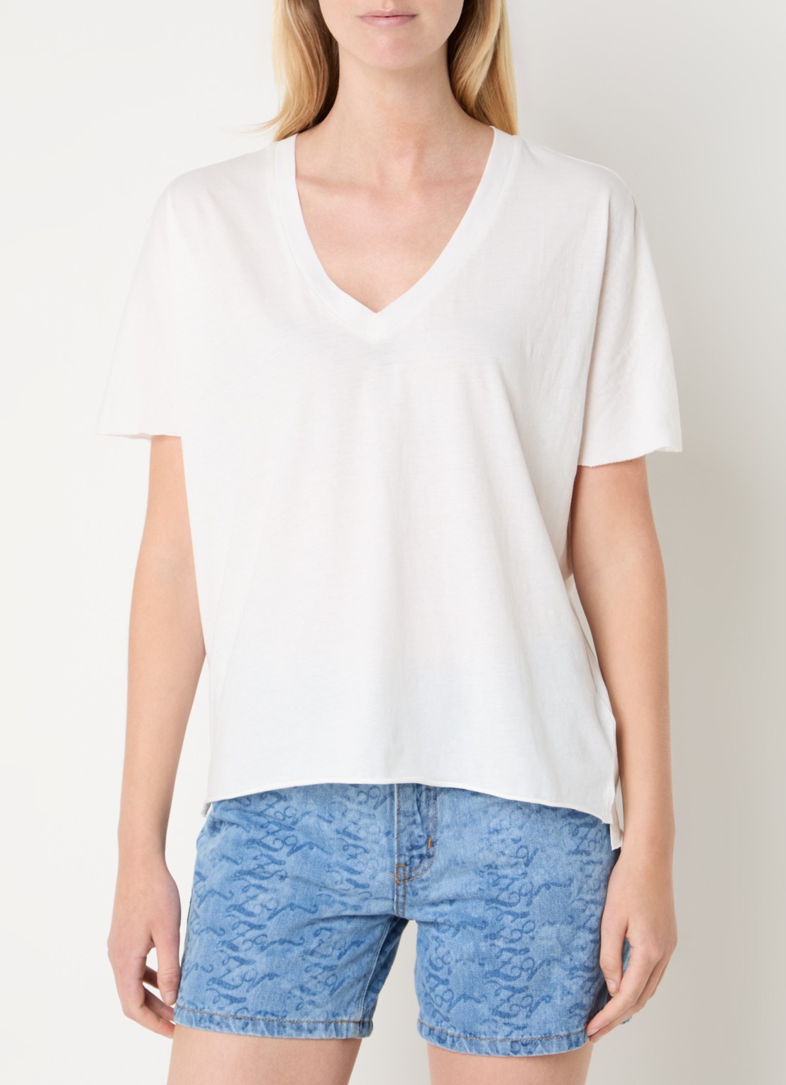 Zadig&Voltaire Tommer T-shirt met borduring  - achterkant wit