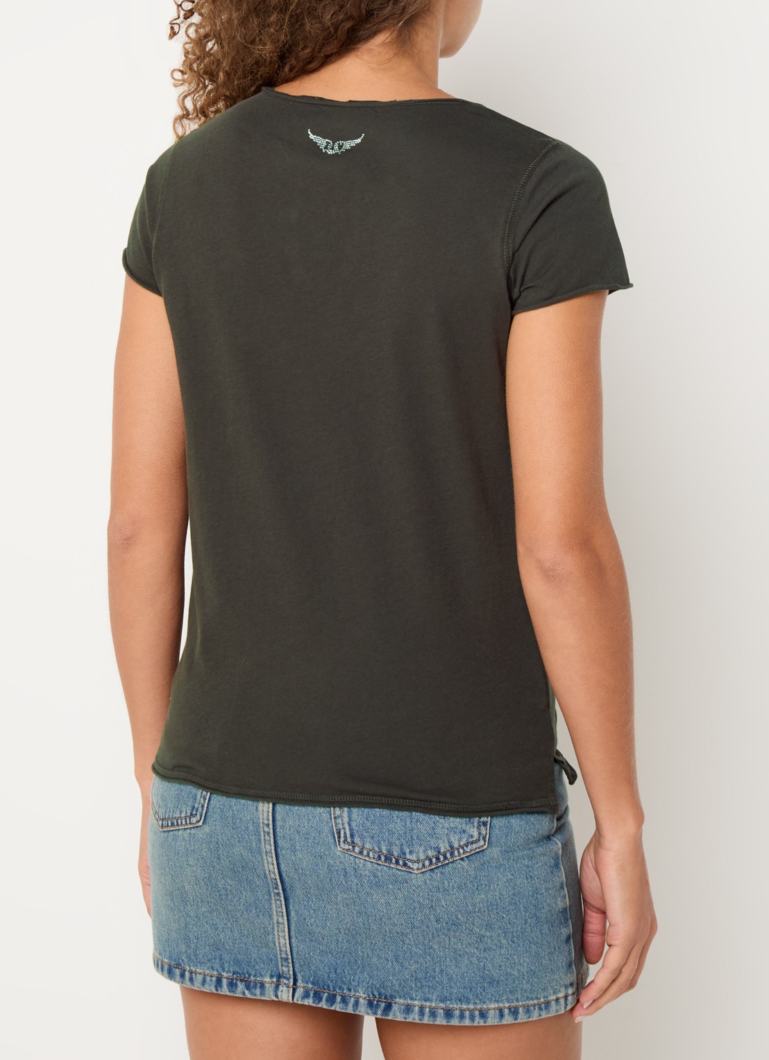 Zadig&Voltaire Tuni T-shirt met V-hals - achterkant 2 bruin