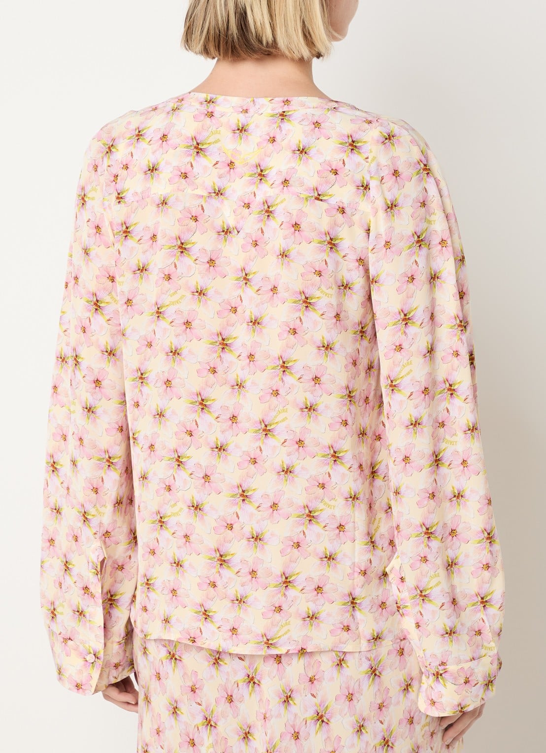 Zadig&Voltaire Tuniek met bloemenprint - achterkant roze
