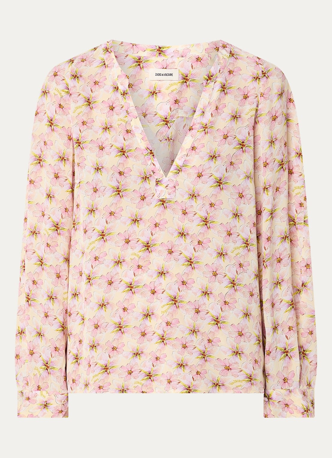 Zadig&Voltaire Tuniek met bloemenprint - voorkant 3 roze