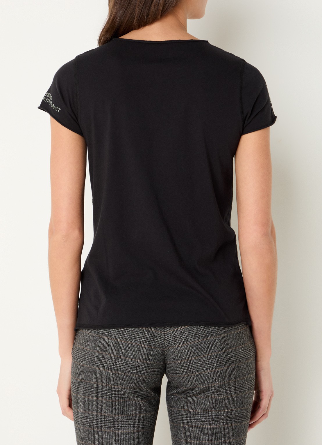 Zadig&Voltaire Tunisien T-shirt met strass - achterkant 3 zwart