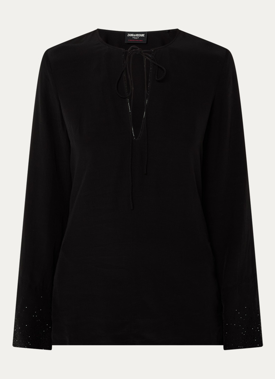 Zadig&Voltaire Turi tuniek met strass - voorkant 2 zwart