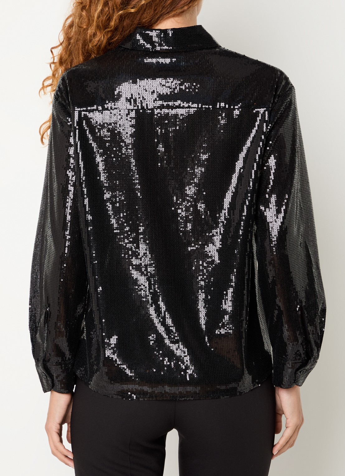 Zadig&Voltaire Tyrica blouse met pailletten - achterkant grijs