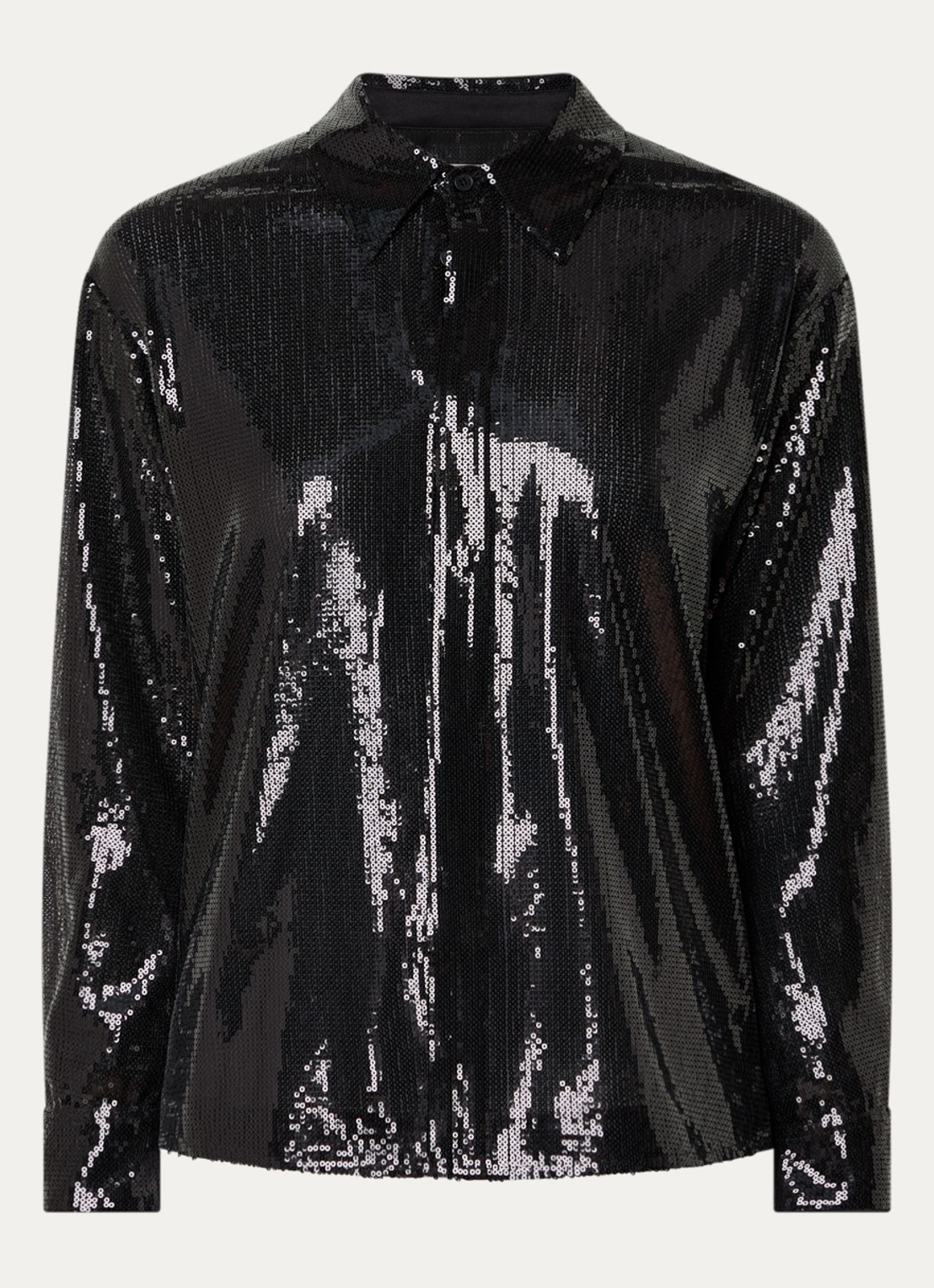 Zadig&Voltaire Tyrica blouse met pailletten - voorkant 2 grijs