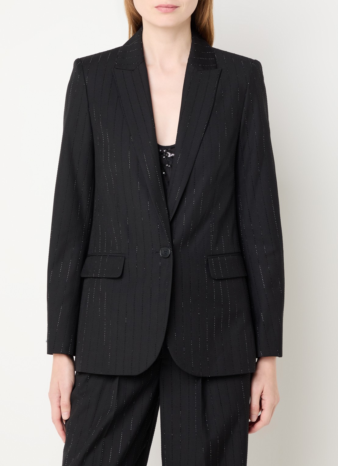 Zadig&Voltaire Valse blazer met strass - detail 2 zwart