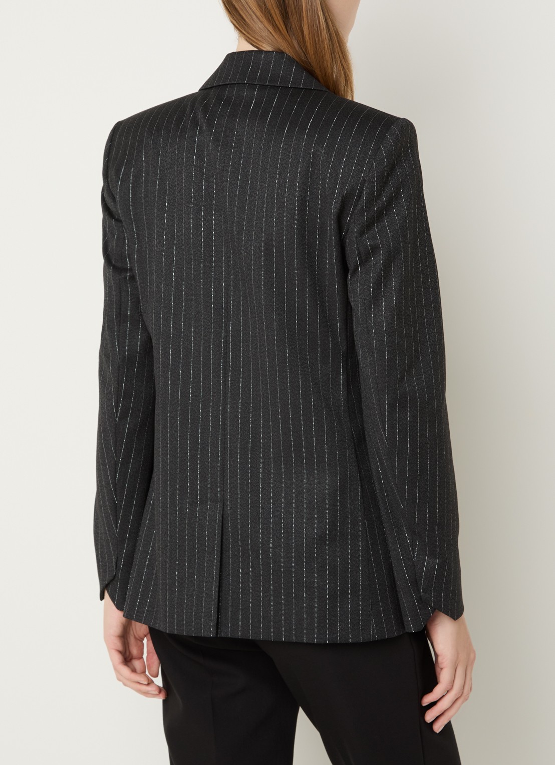 Zadig&Voltaire Valser blazer met schoudervulling en lurex - achterkant antraciet