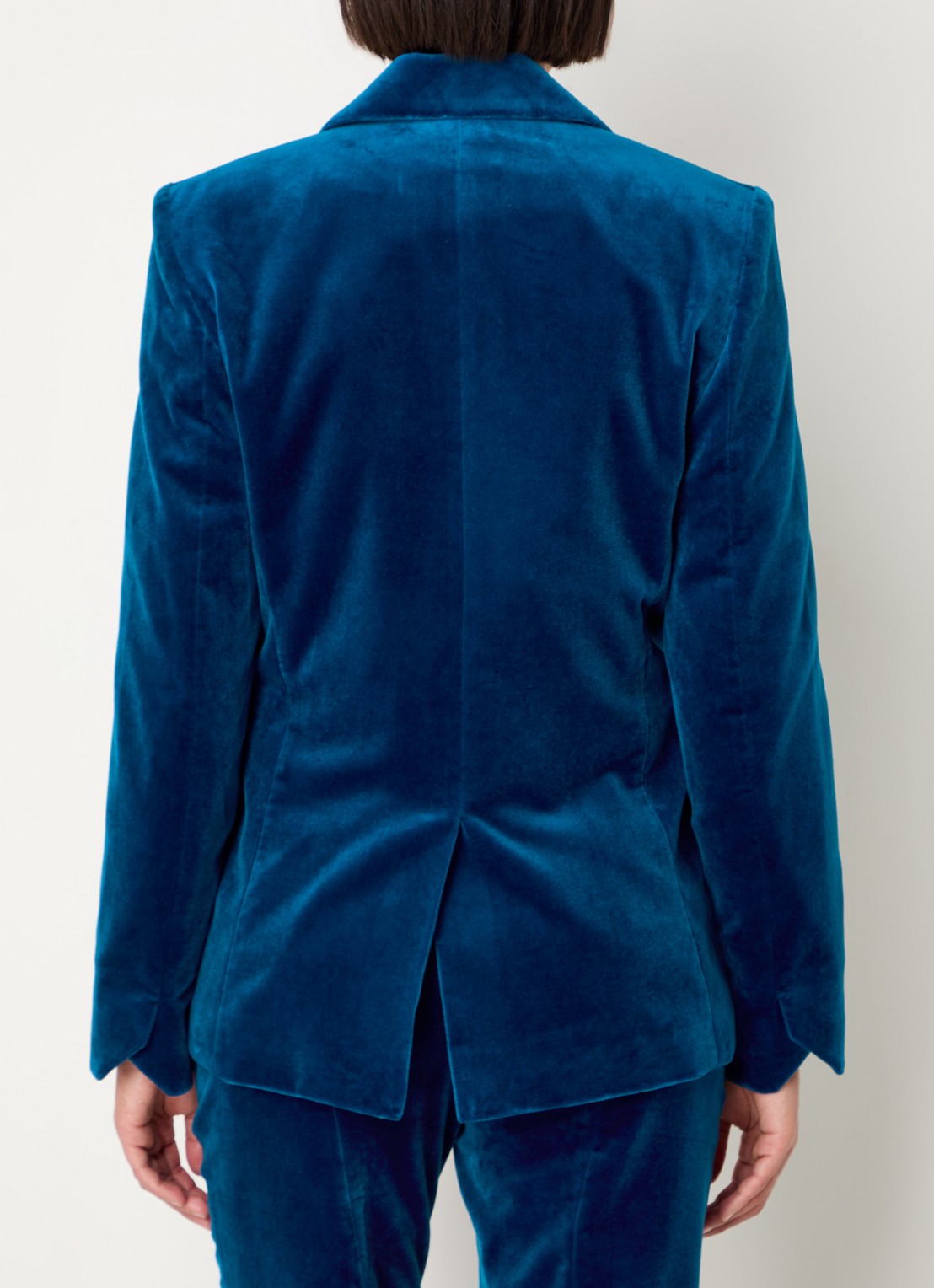 Zadig&Voltaire Vavy blazer van fluweel met klepzakken - achterkant 5 petrol