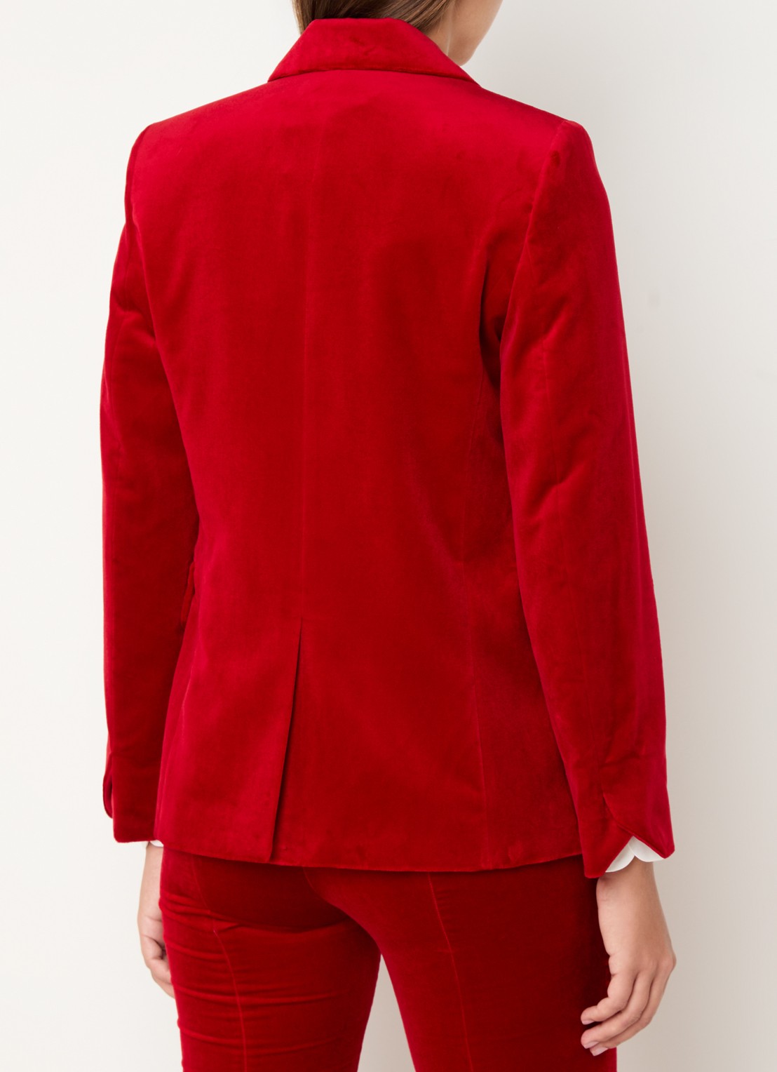 Zadig&Voltaire Vavy blazer van fluweel met klepzakken - achterkant 5 rood