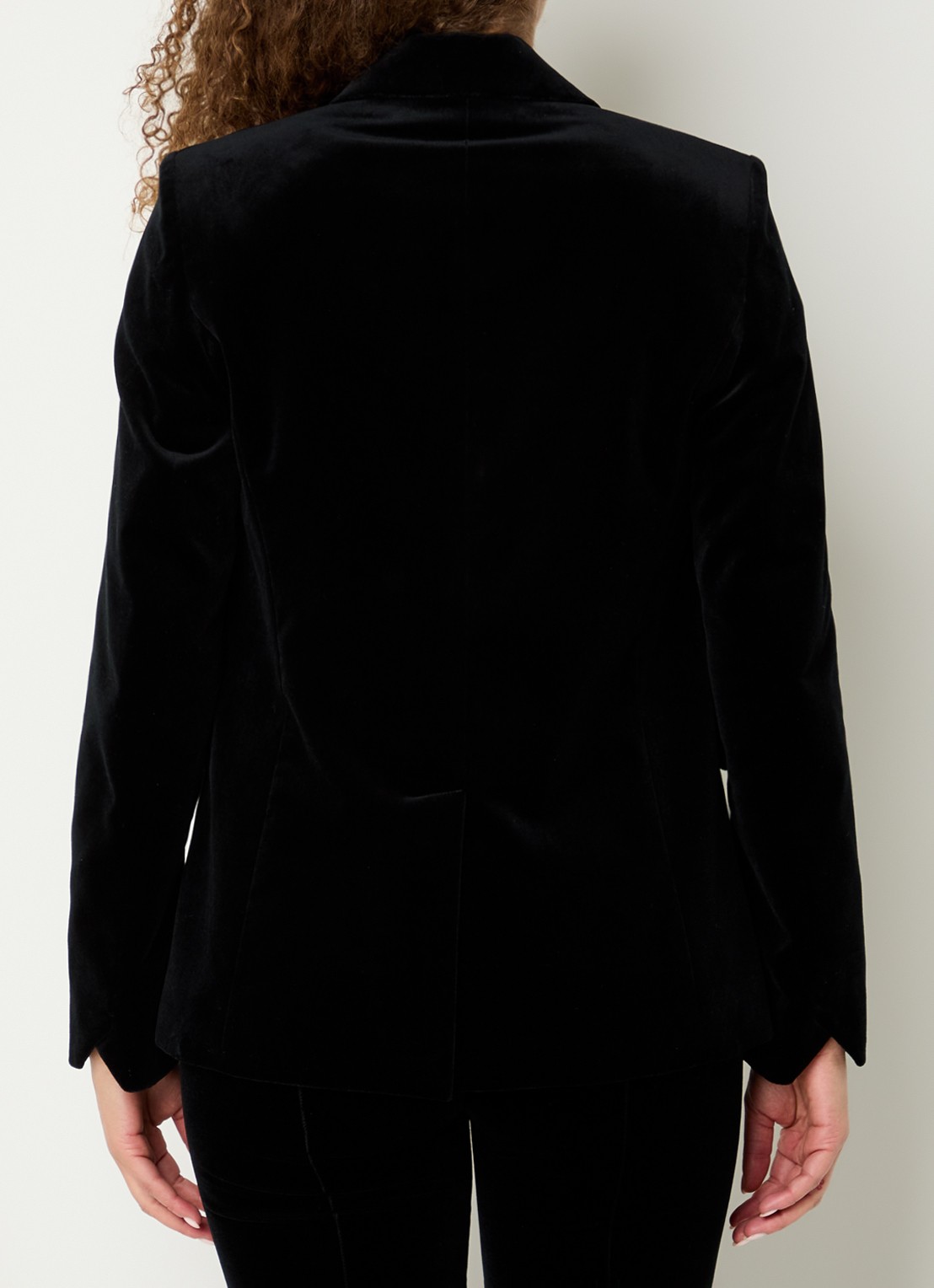 Zadig&Voltaire Vavy blazer van fluweel met klepzakken - achterkant 2 zwart