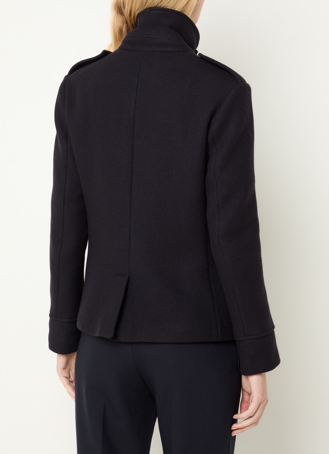 Zadig&Voltaire Veram jack in wolblend - achterkant 2 donkerblauw