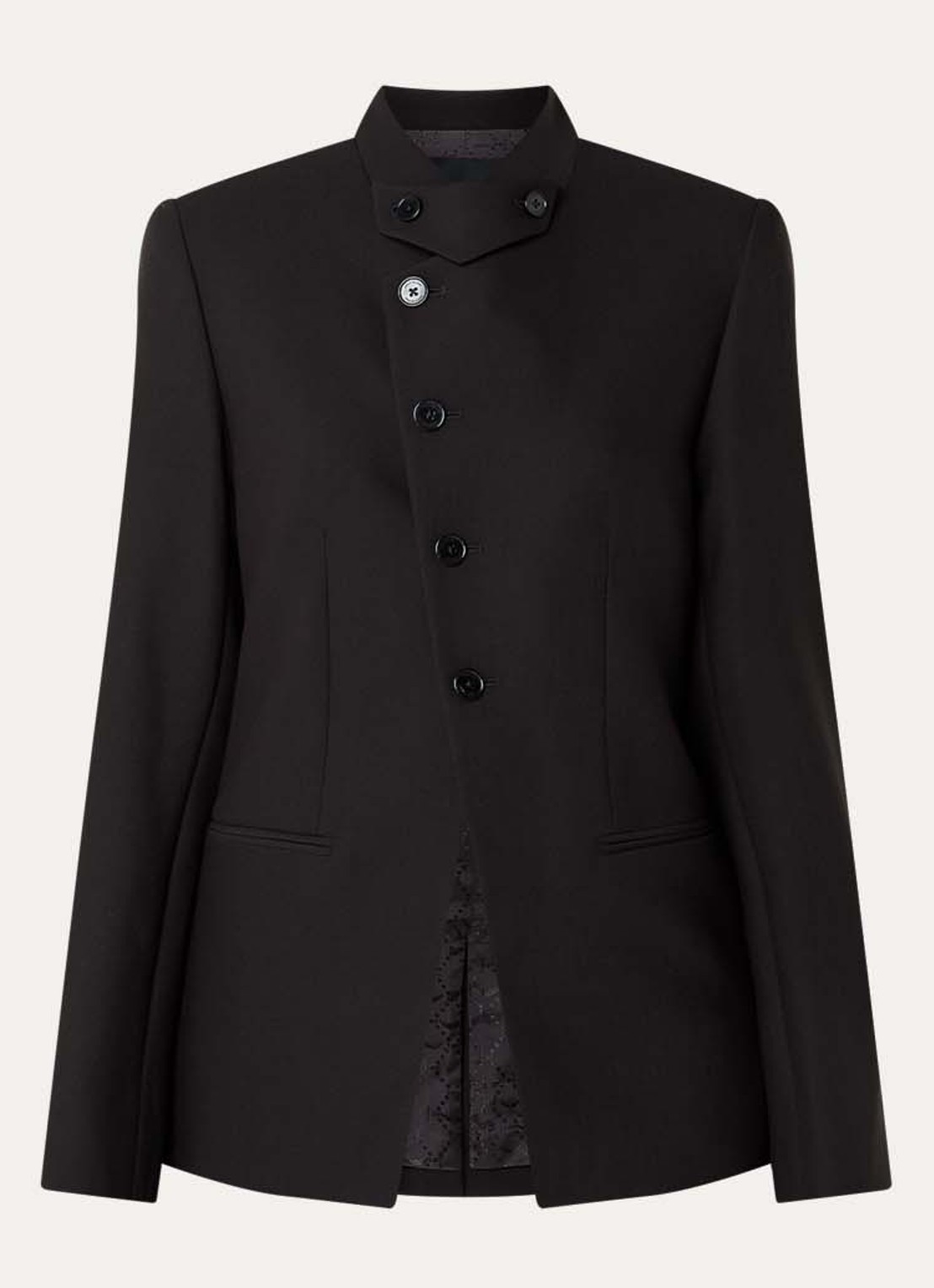 Zadig&Voltaire Verysa blazer met strass en asymmetrische hals - voorkant 2 zwart