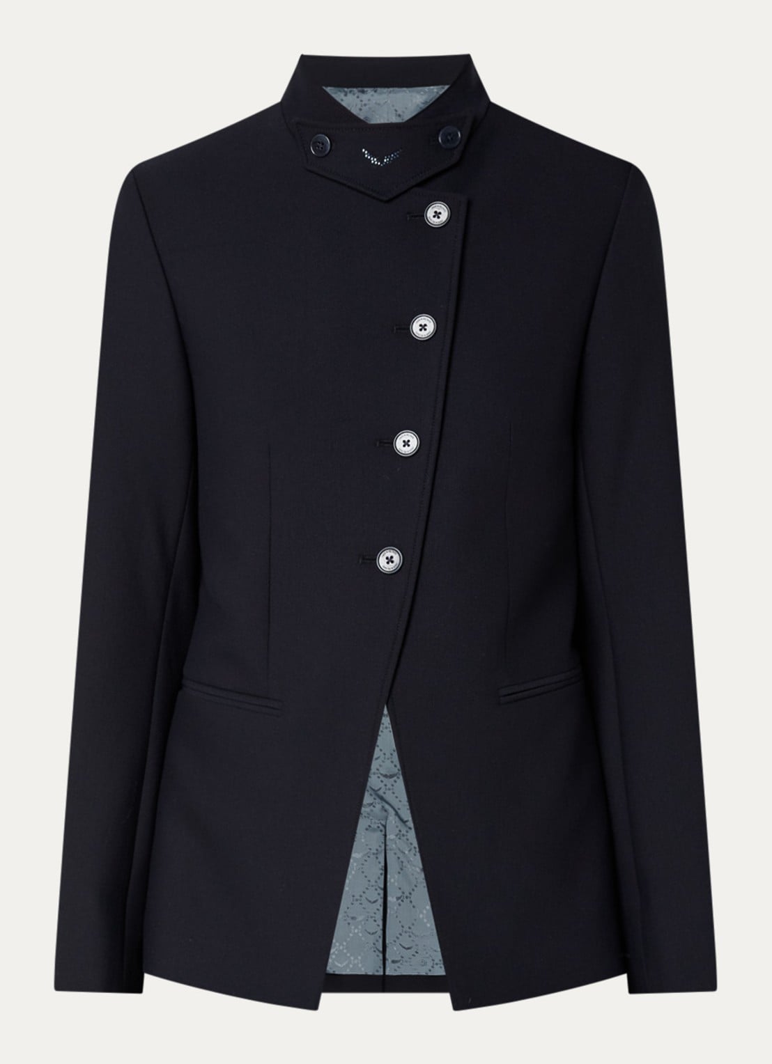 Zadig&Voltaire Verysa jack met schoudervulling - voorkant 3 donkerblauw