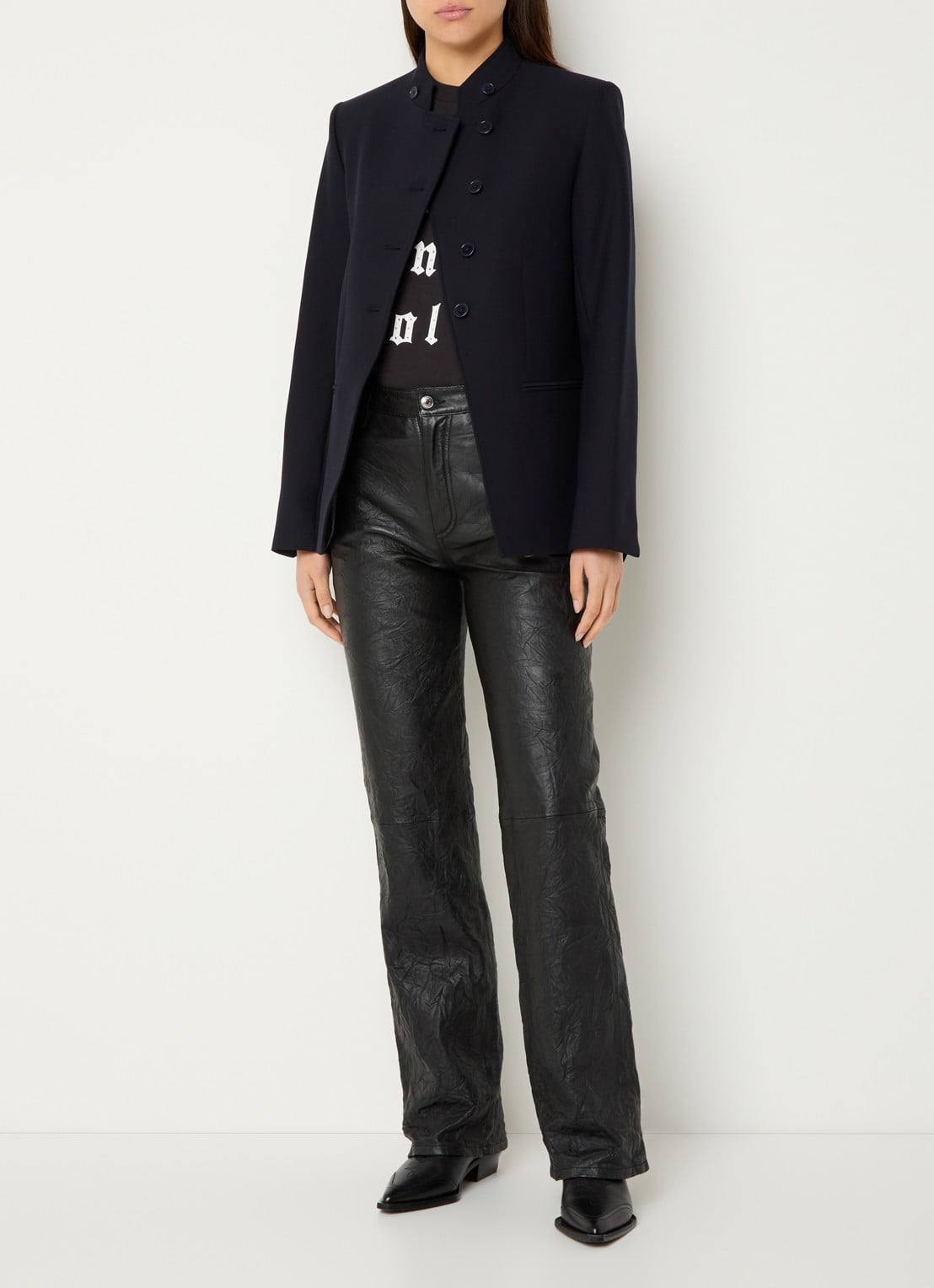 Zadig&Voltaire Verysa jack met schoudervulling - voorkant 4 donkerblauw