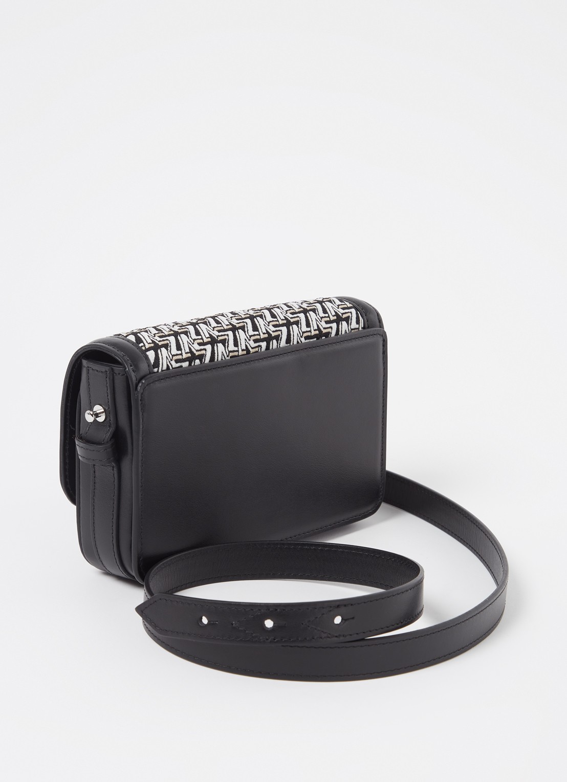 Zadig&Voltaire VZ monogram crossbodytas met afneembare schouderriem - achterkant 4 zwart